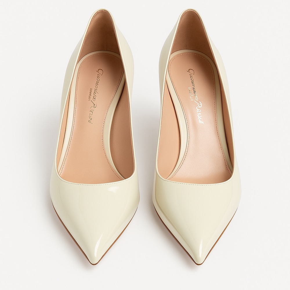 Gianvito Rossi Ivory Patent Heels